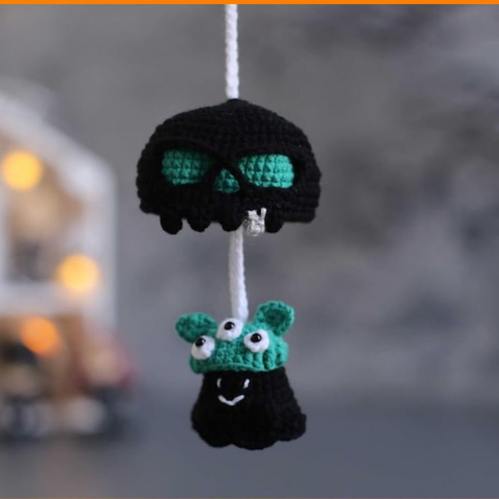 3in1 spooky ghost car hanger crochet pattern