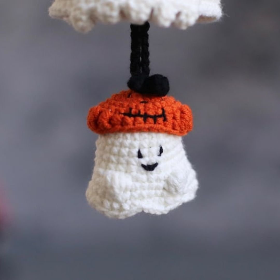 3in1 spooky ghost car hanger crochet pattern