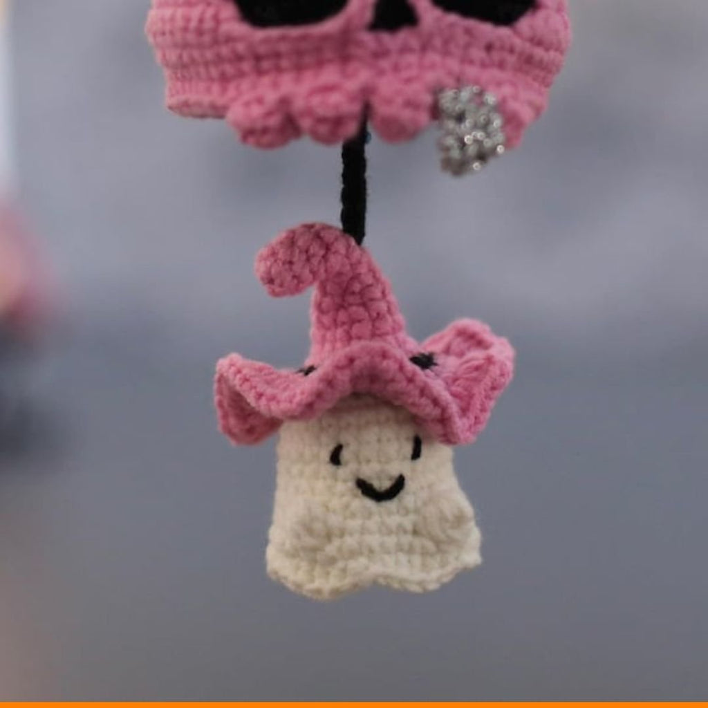 3in1 spooky ghost car hanger crochet pattern