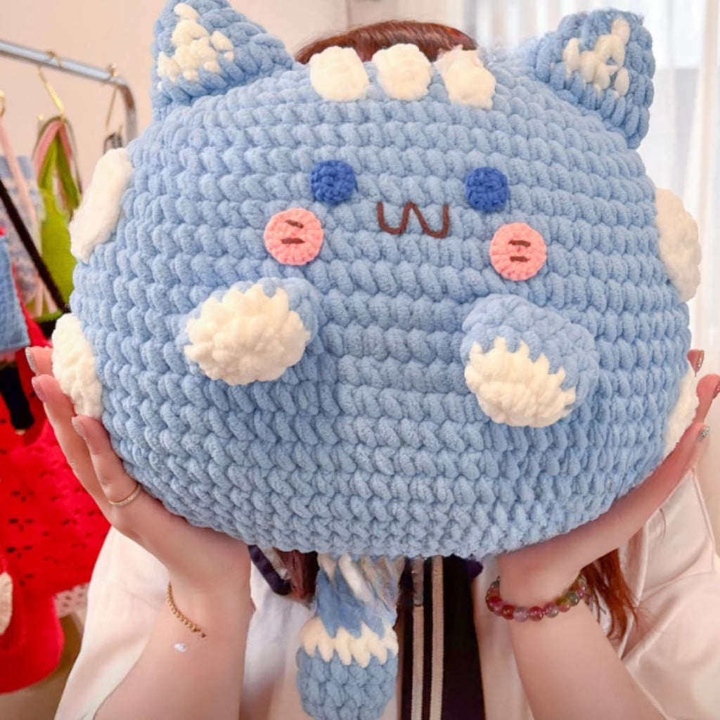 cute cat pillow crochet pattern