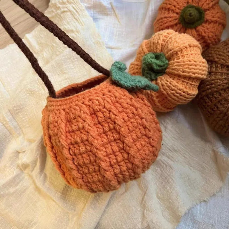 orange autumn pumpkin bag crochet pattern