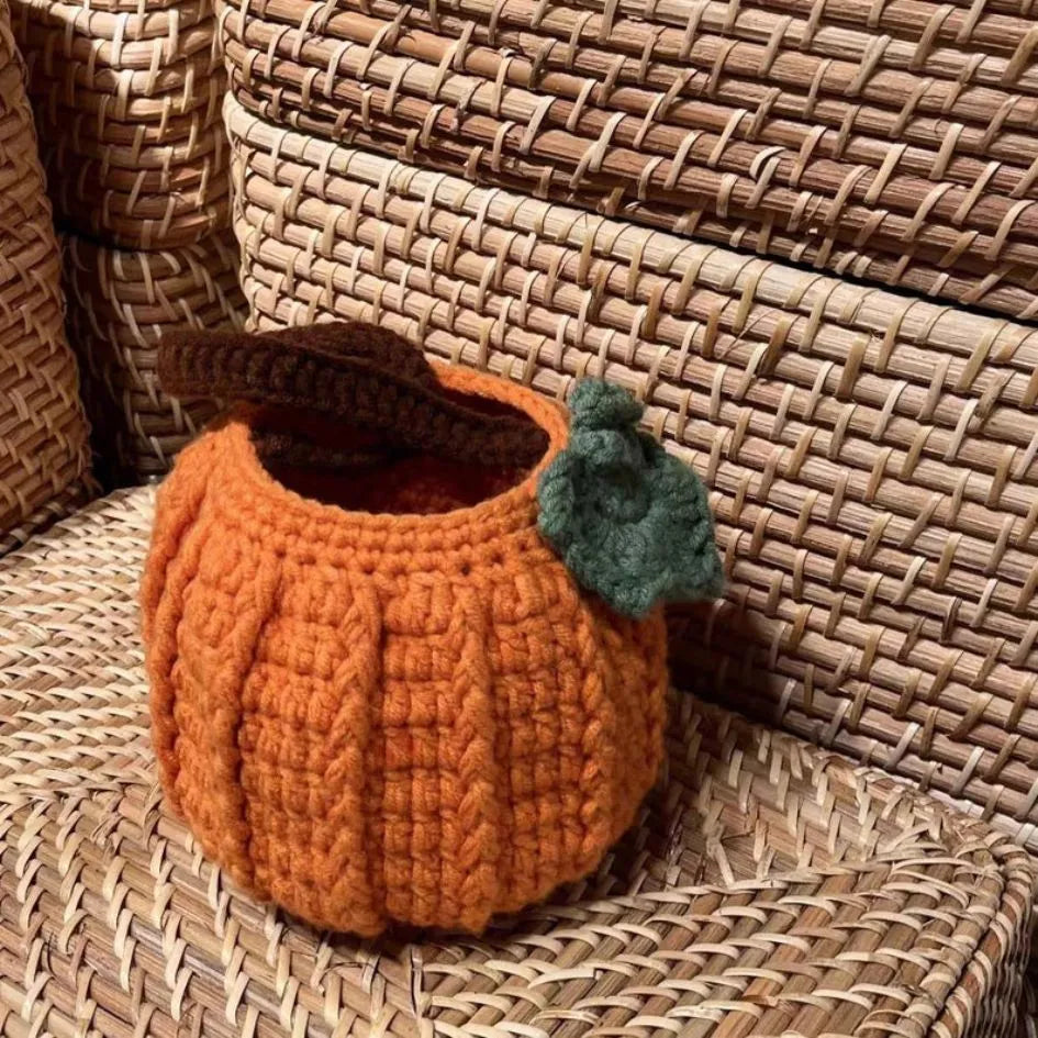 orange autumn pumpkin bag crochet pattern