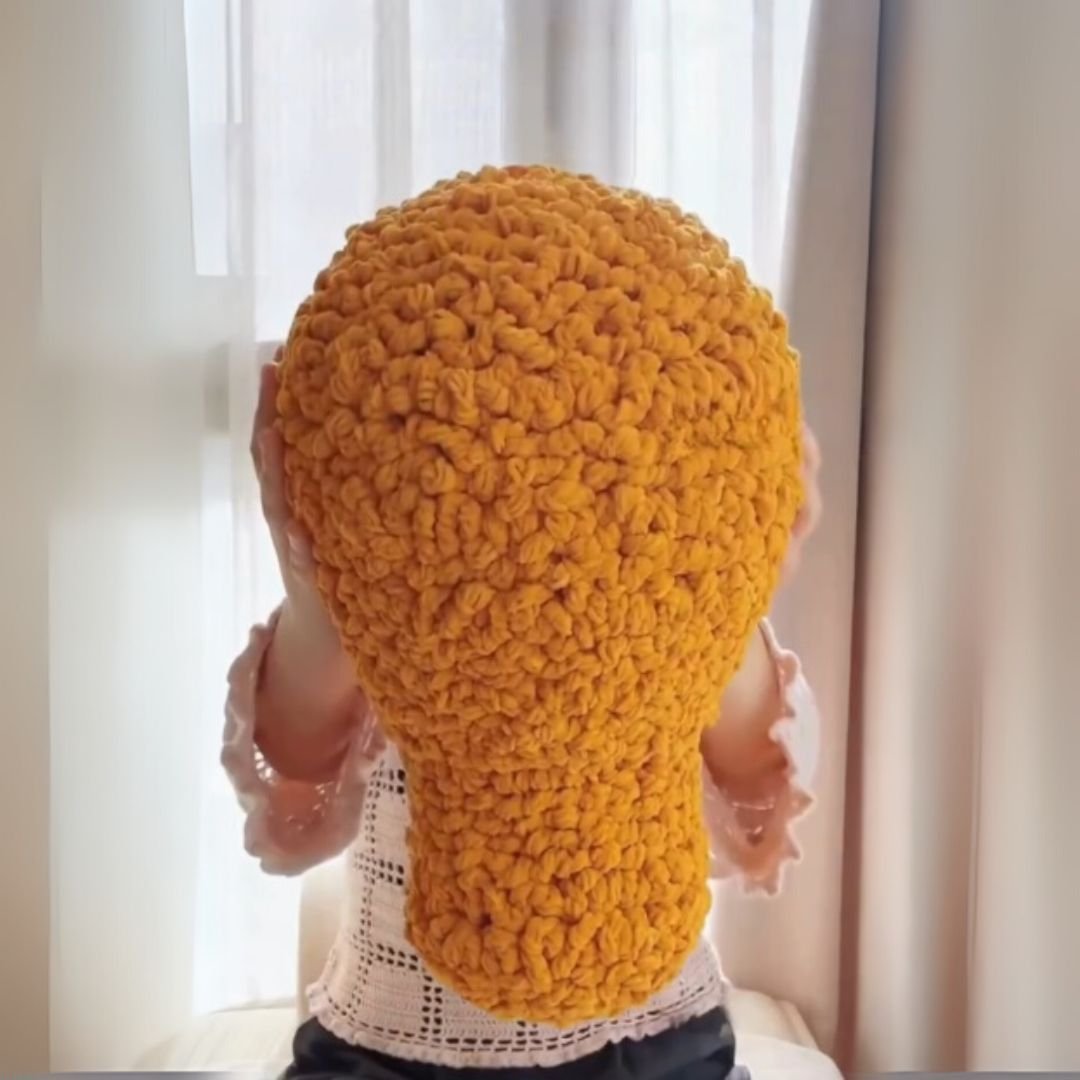 fried chicken pillow crochet pattern